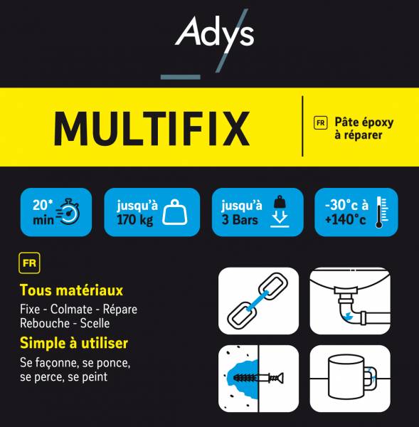 Fabricant de pâte époxy à réparer MULTIFIX en France